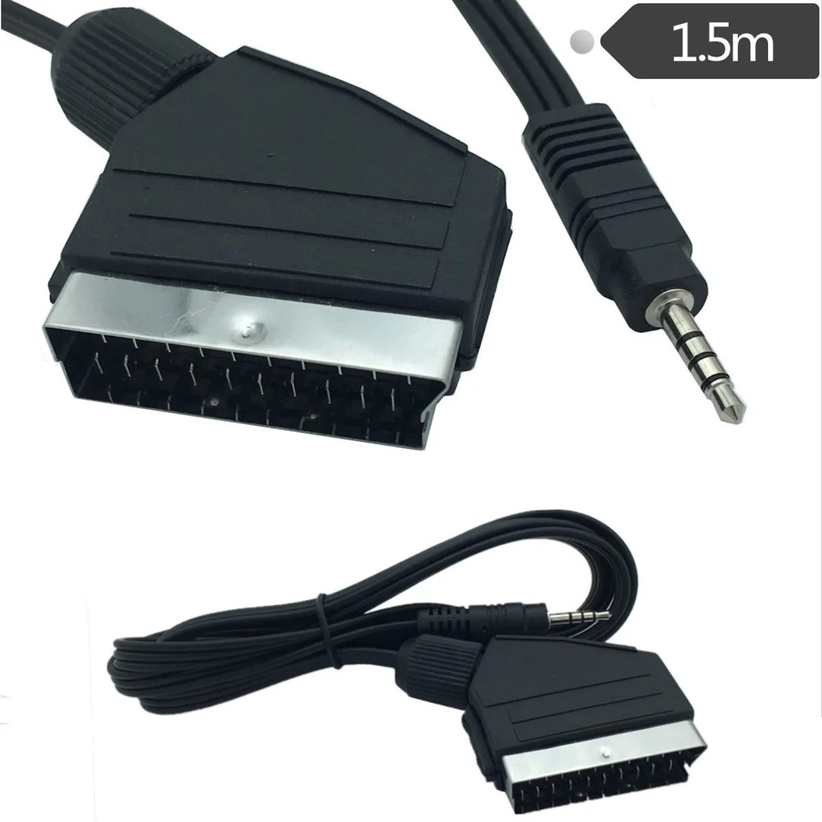  Cavo Scart 21 Spille Scart Martinetti a 3.5mm Maschio Stereo Martinetti Full HD TV Più Shieldings P