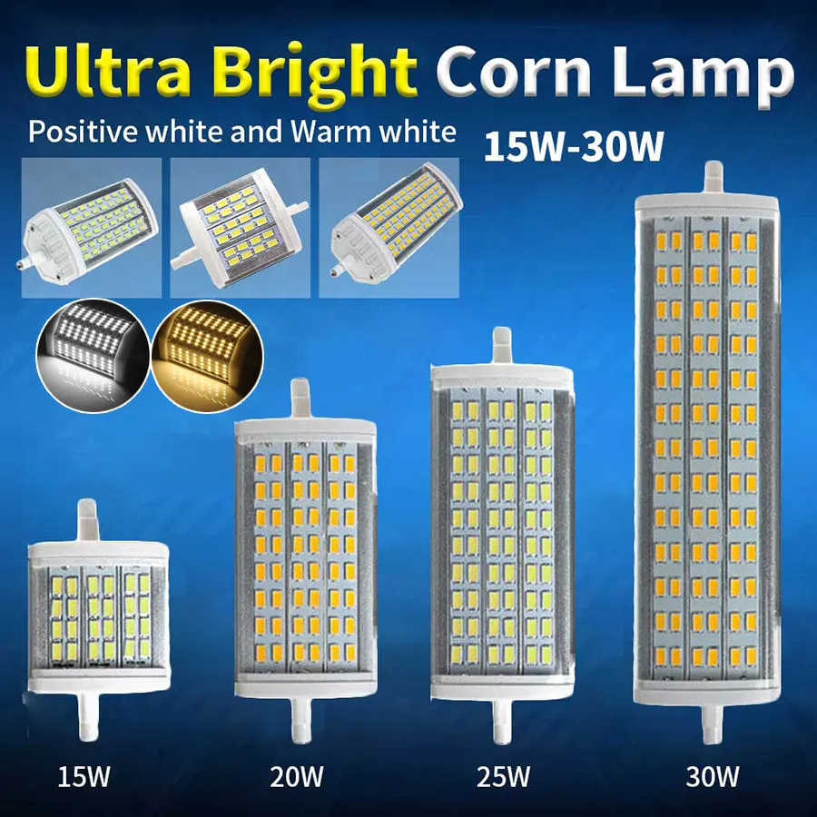 15 W 20 W 25 W 30 W R7S светодиодный Кукуруза лампочка SMD 5730/2835 78 мм 118 мм 135 мм 189 мм заменить светодиодный галогенной лампы прожекторный светильник