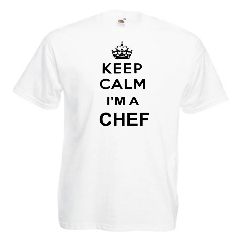 Мужская футболка для взрослых Keep Calm Chef Gift брендовая одежда 2019 в стиле Харадзюку