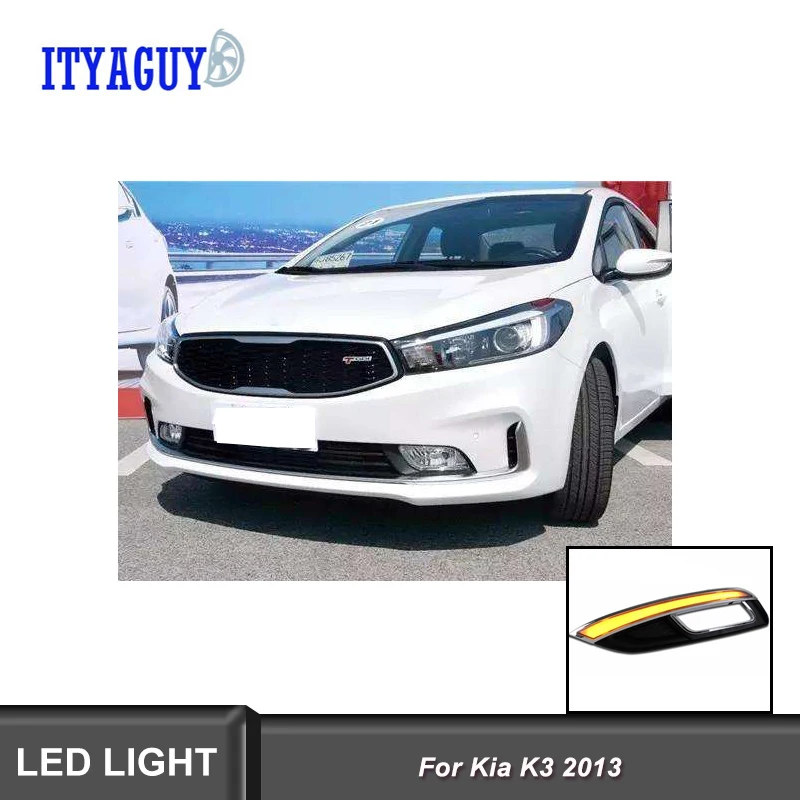 Car Stlying Waterproof ABS 12V LED Daytime Running Light DRL Fog Lamp Decoration For KIA K3 2013 | Автомобили и мотоциклы