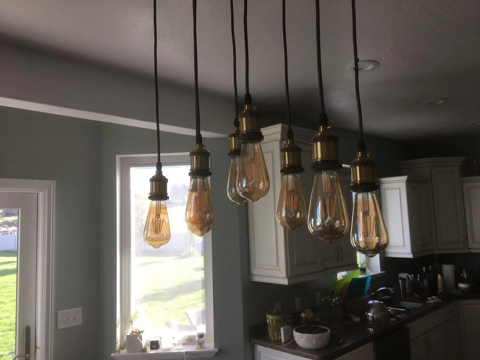 Grensk Vintage Mini Pendant Light E26 E27 Base de Tecido Preto Cordão Pendurado Kit de Luz para Corredor de Casa Escritório Estúdio Quarto 9 Luzes de pendentes