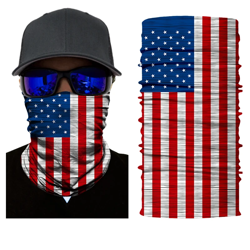 Green Skull Magic Head Face Mask Multi Wear Tube Bandana Durag Biker