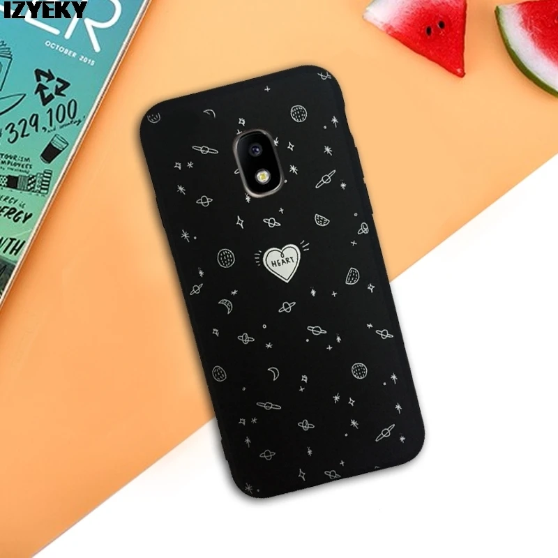 IZYEKY Case for Samsung Galaxy J3 2016 J5 J7 2017 moon space Animal bear cat cover for Samsung J530 J5 Pro (2017) J330 J530