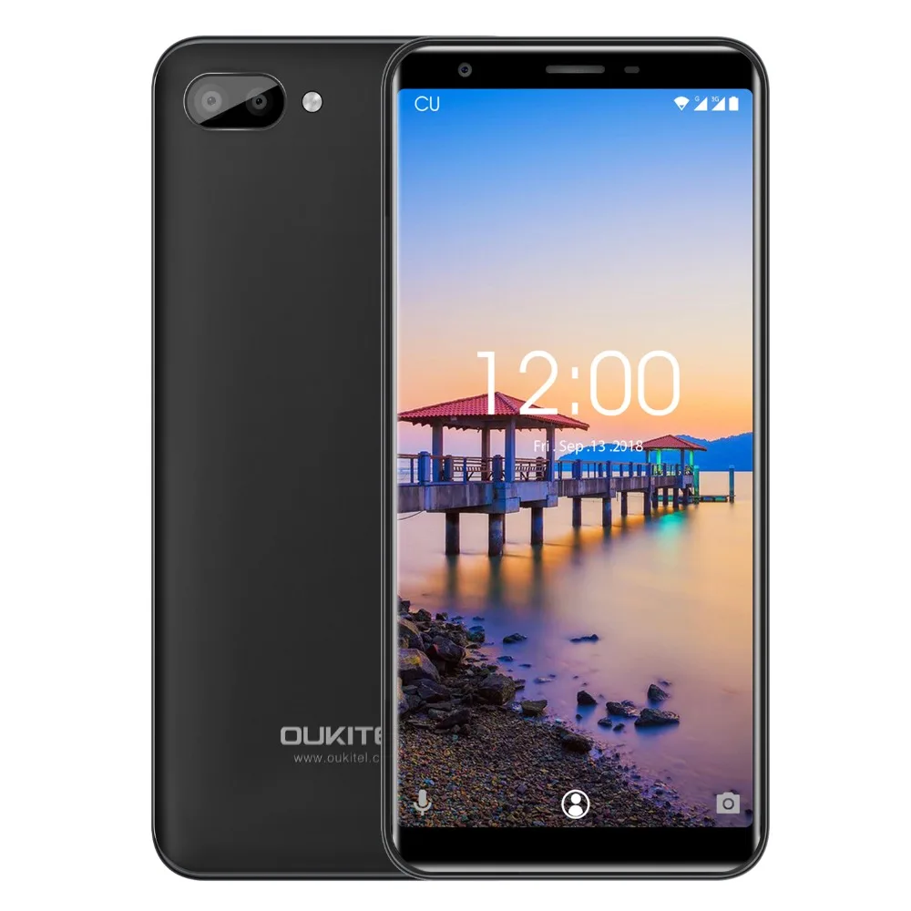 Oukitel C11 Android 8,1 5," HD 18:9 дисплей 1 ГБ ОЗУ 8 Гб ПЗУ MTK6580A четырехъядерный аккумулятор 3400 мАч 5MP+ 2MP/2MP сканер отпечатков пальцев Смартфон