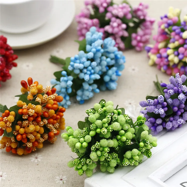 

The Simulation of Small Berry Bouquet Bride Wedding DIY Tourism Star Flower Garland Handmade Decorative Material Grain
