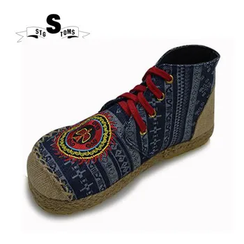 

2016 spring autumn comfortable breathable anti-slippery hard-wearing ethnic style creative women embroidered shoe twm0021