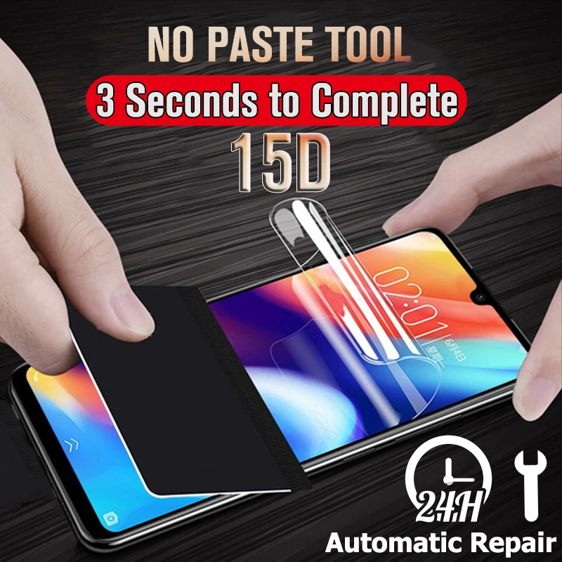 

15D Hydrogel Film Full Cover For Xiaomi Redmi Note 7 5 6 4 4X Pro S2 Screen Protector For Redmi Note 7 6 4 5 Plus 6A Not Glass