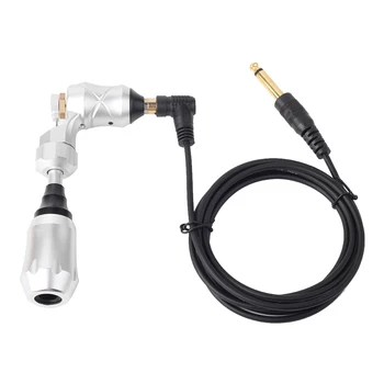 

2018 New Style L Shape RCA hook line right angle black silicone super soft motor hook line tattoo machine RCA interface line