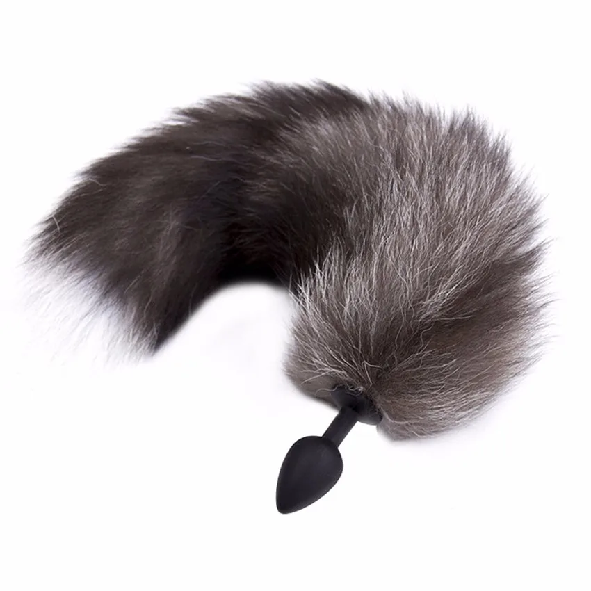 Zerosky Silicone Butt Plug Black Fox Tail Anal Plug Sex Toys For Women Adult Games Sex Products 1