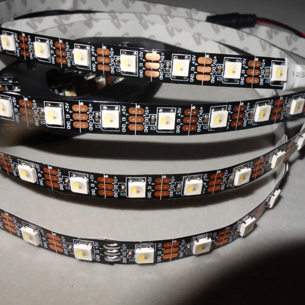 SK6812 RGBW(warm white) led addressable strip;60leds/m with 60pixels/m