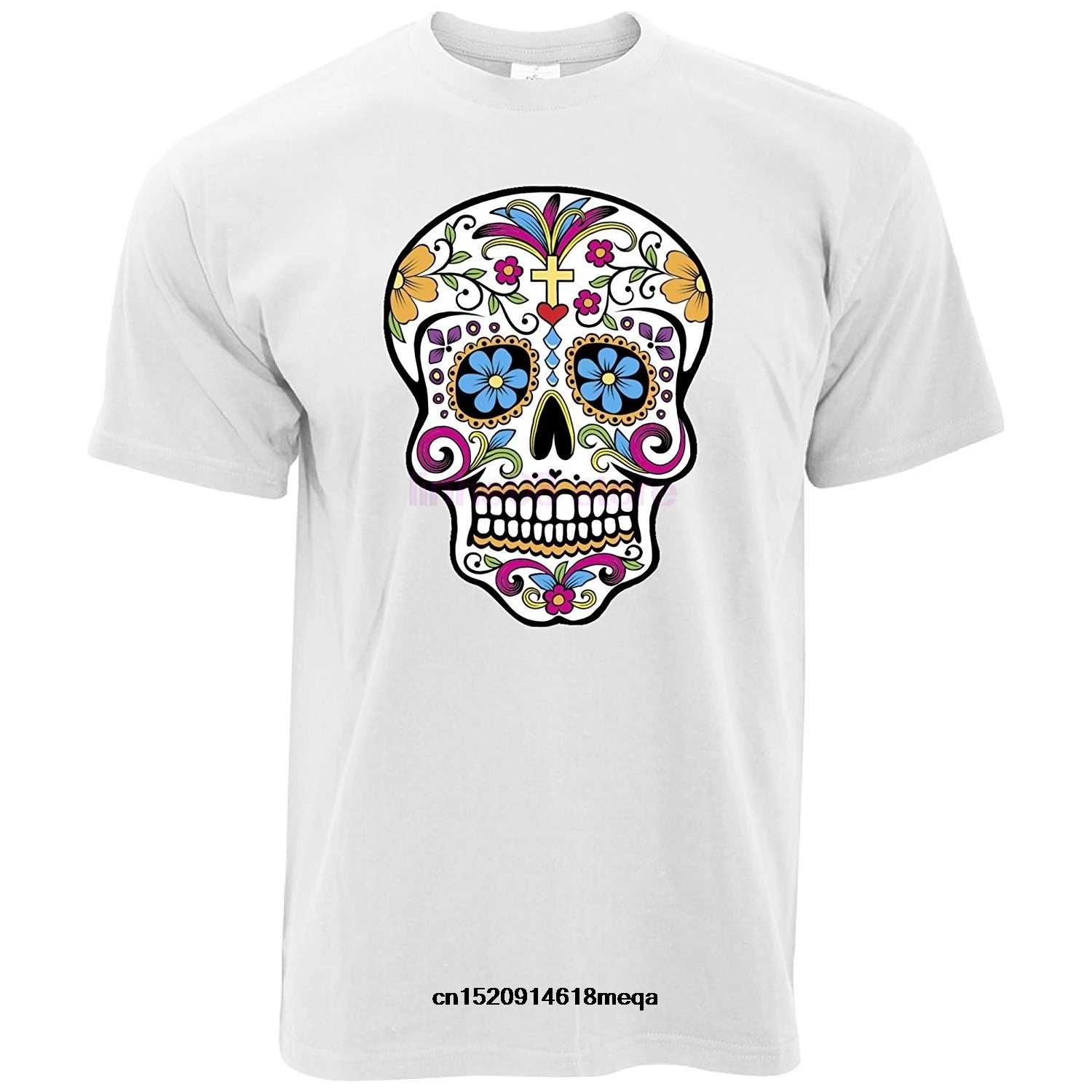 Возьмите Забавные футболки Sugar Skull Day Of The Dead Honor Death мексиканский праздник испанская традиция цветы Мужская модная футболка