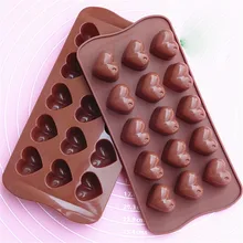 Горячая DIY Смешные шоколадные сердца плесень кубик льда лоток пирог печенье силиконовые формы