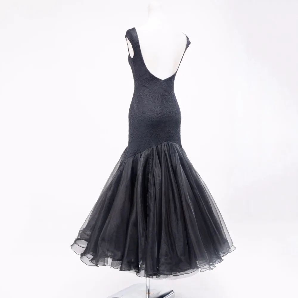New Ladies Ballroom Dance Dresses Black Backless Sleeveless Skeleton Leotard Costume Modern/Jazz/ Ballroom Standard Dress