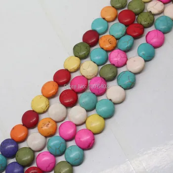 

Mini.order is $7!10mm Multicolor Turquoises Oval Flat Egg Spacer Loose Beads 15''