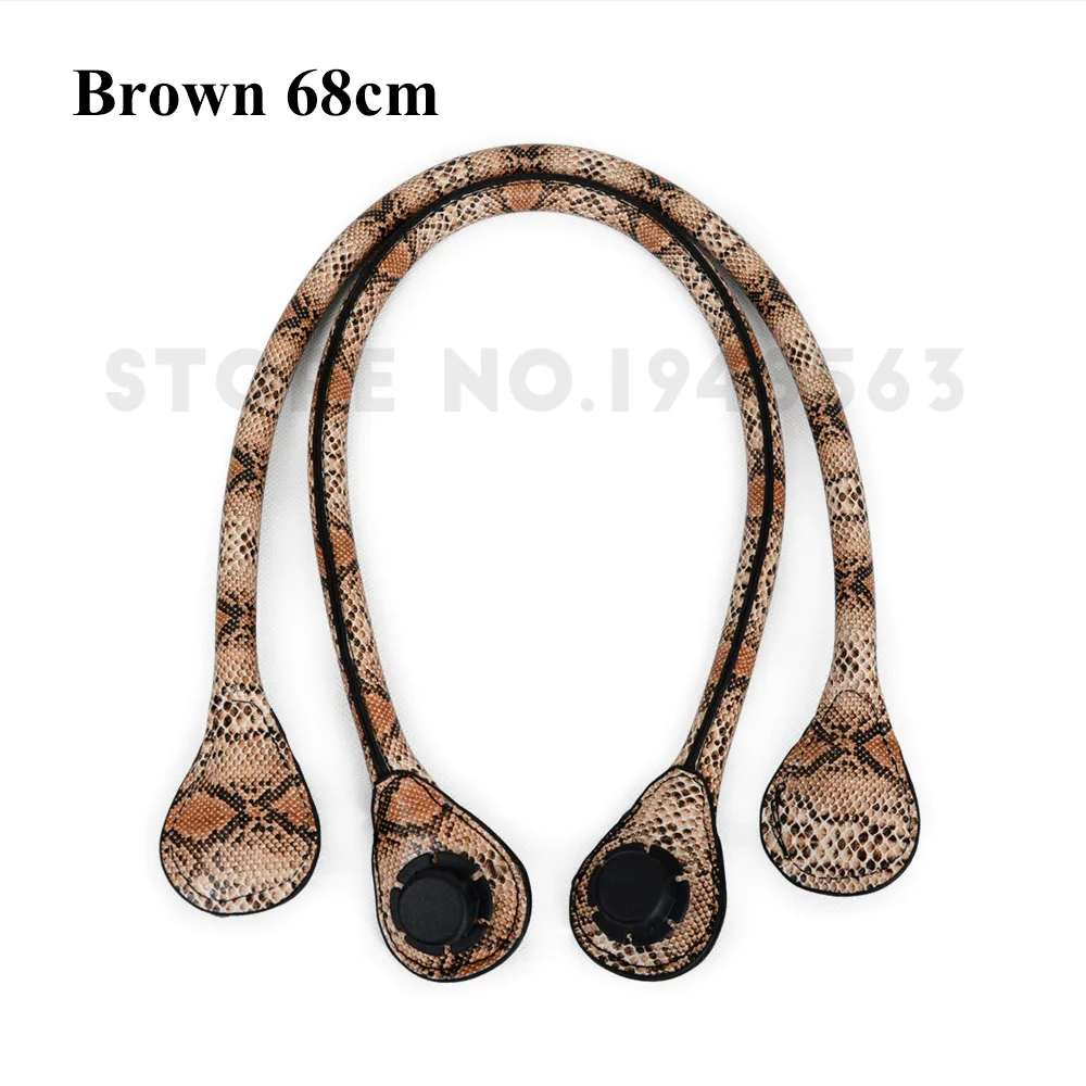 Brown 68cm TANQU новая длинная ручка из искусственной змеиной кожи для Obag серпантин из искусственной кожи ремешок для O BAG Ochic O chic аксессуар - Цвет: Brown 68cm