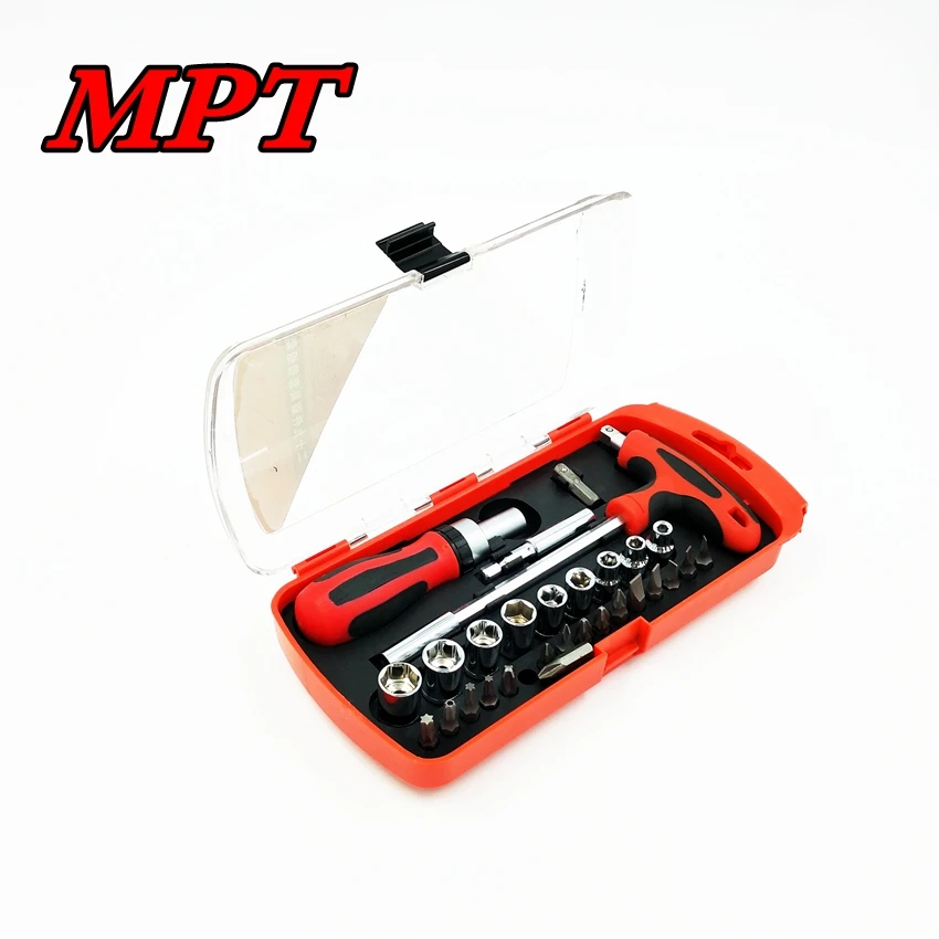 29pcs Ratchet Bit Driver And Socket Set Handle Socket Screwdriver Set