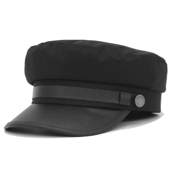 black YOUBOME, модные шапки в стиле милитари, Женские однотонные плоские шапки Gorras Lady Planas, женские бейсболки, шапки s для женщин и девушек, зимняя Военная Кепка - Цвет: black
