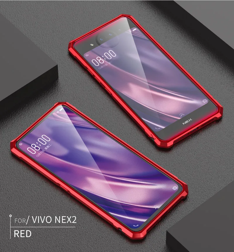 Vivo Nex 2 Nex2 двойной дисплей бампер Nex2 Алюминиевый металлический бампер чехол для Vivo Nex 2 металлический чехол-Бампер протектор