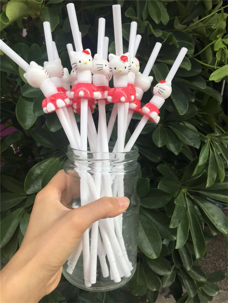 5PcsSet Cartoon Animal Straws for Children's Day Party Decorations Birthday Holiday Supplies Drinking Straws Disposable PT18 (7)