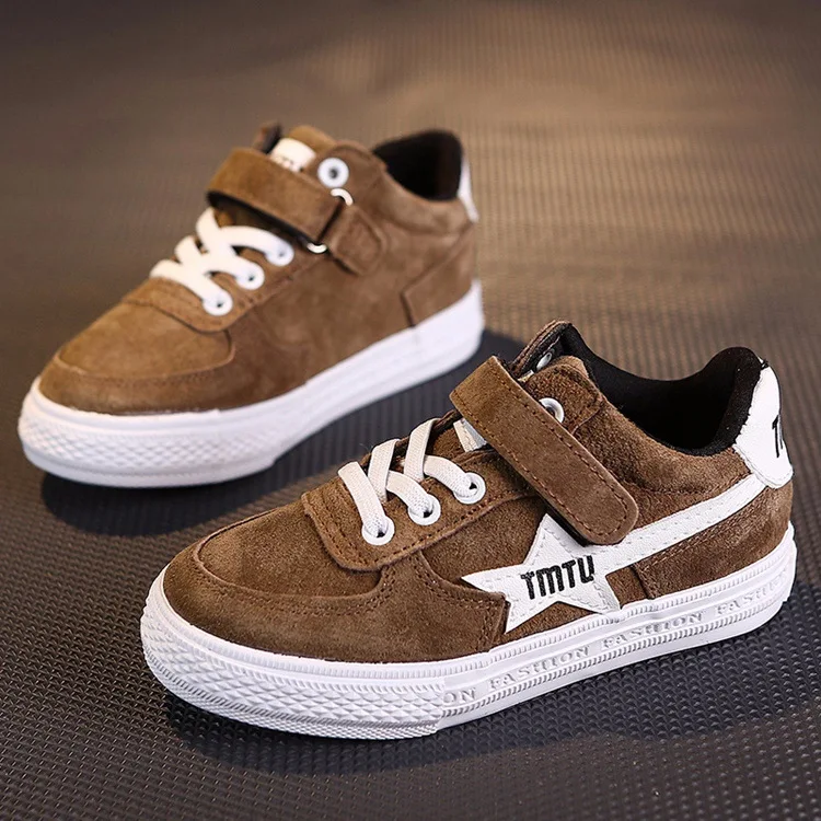 

2018 Spring Summer Autumn New Children Low Help Tablet Kids Shoes Leather Flat Fashion Casual Boys Girls Shoes