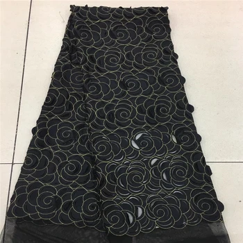 

French Net Lace Fabric 2018 Latest African Lace Fabric With Embroidery Mesh Tulle Lace Fabric High quality Nigerian Lace