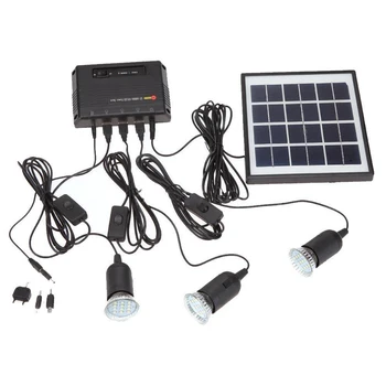 

Outdoor Solar Power Led Lighting Bulb Lamp System Solar Panel Home System Kit Garden Waterproof 4400mAh LED Solar panel