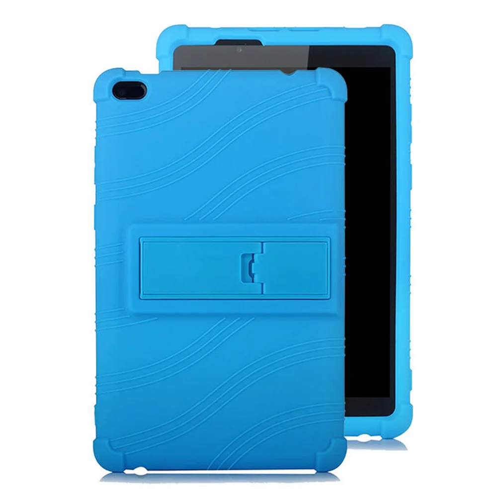 Противоударный Детский мягкий силиконовый чехол для lenovo Tab E8 TB-8304F TB-8304L 8 дюймов откидной держатель для планшета Coque+ пленка+ ручка - Цвет: Case