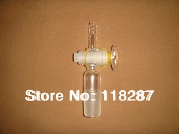 

glass valve,adapter with valve,joint size 24/29,OD of the hose is 8mm,lab glassware