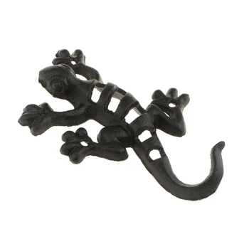 

Iron Animal Gecko Hook Hanger Rack Holder Wall Mount Home Decor