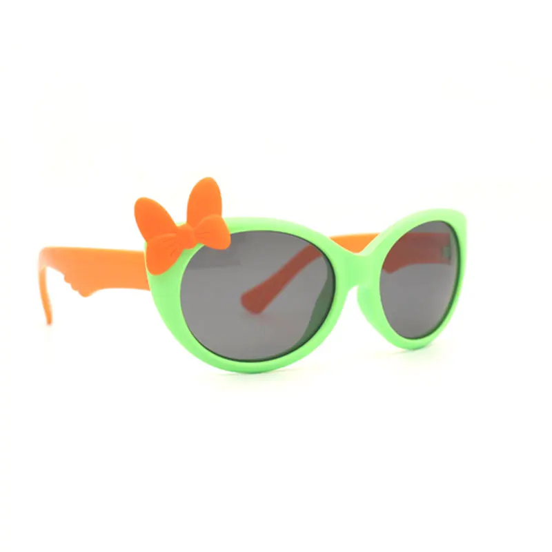 Солнцезащитные очки "кошачий глаз" очки Детские поляризованные Детские бантом солнцезащитные очки для девочек розовый гибкий Брендовая Дизайнерская обувь очки UV400 Óculos