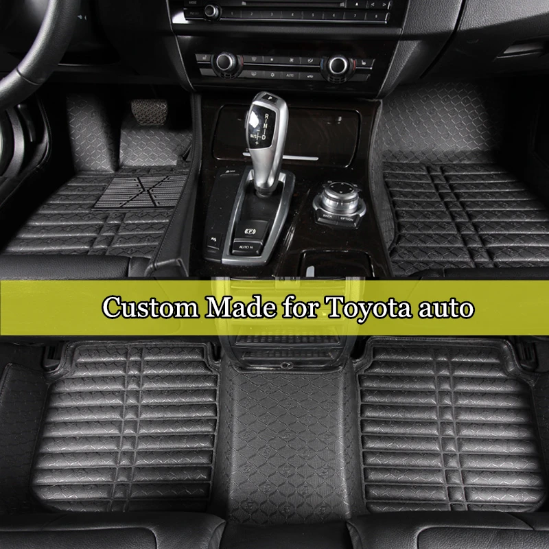 Double layer Car Floor Mat TPR floor carpet Leather Coil Mats For