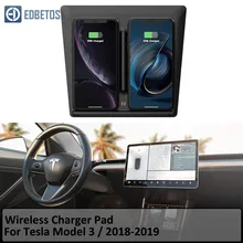 Tesla модель 3 центральной консоли беспроводной зарядное устройство с двумя портами usb двойной зарядки телефонов для iPhone X/XS/8 samsung Note9/8/5