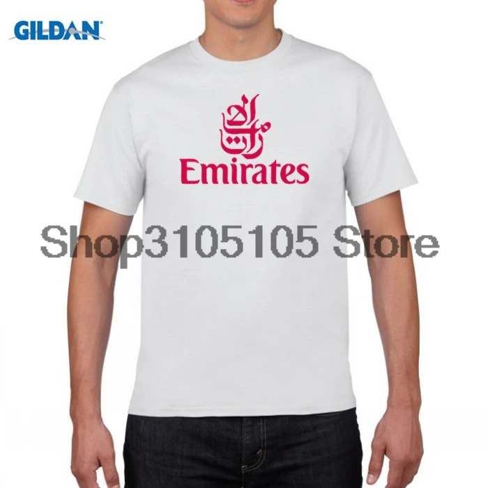 

FLY EMIRATES Airlines T-shirt Top Lycra Cotton Men T shirt New Design High Quality Digital Inkjet Printing