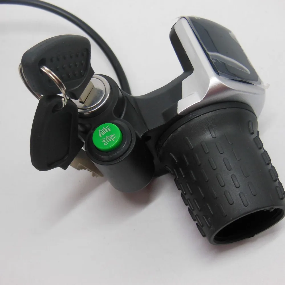 Excellent EVfitting new style Ignition half twist gas handle with battery status digital display 12V-80V Lithium battery Electric Bike Thr 3