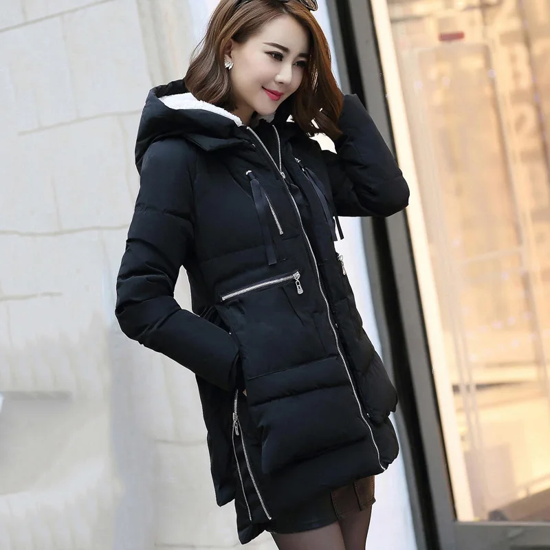 Épais Chaud À Ouatée Nouvelle wine Outwear Red red green Neige Femmes Black Hiver Manteaux Coton Veste Parkas Rembourrée Capuchon Moyen khaki Long Couette vq7rPXv