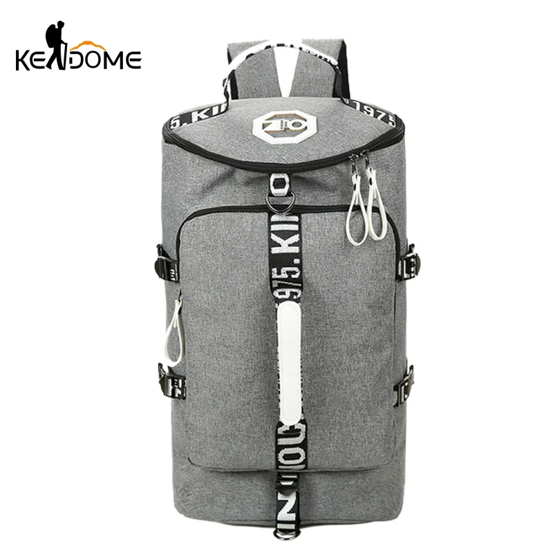 

Multifunction Cylindrical Bucket Canvas Sports Gym Male Bag Graffiti Travel Handbags Women Fitness Shoulder Bag Backpack XA602WD