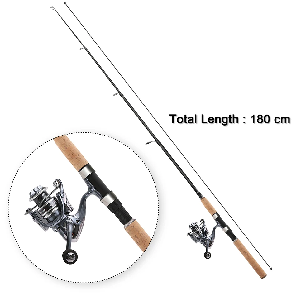 Travel Suit Telescopic Fishing Rod and Reel Combos FULL Kit, Spinning Fishing Gear Organizer Pole Sets with Line Lures Hooks