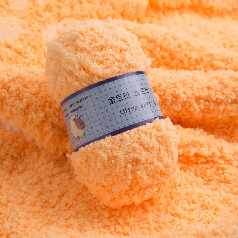 Buy 500 g/ball Ultra Soft Coral Fleece Yarn For Handknitting Baby Scarf