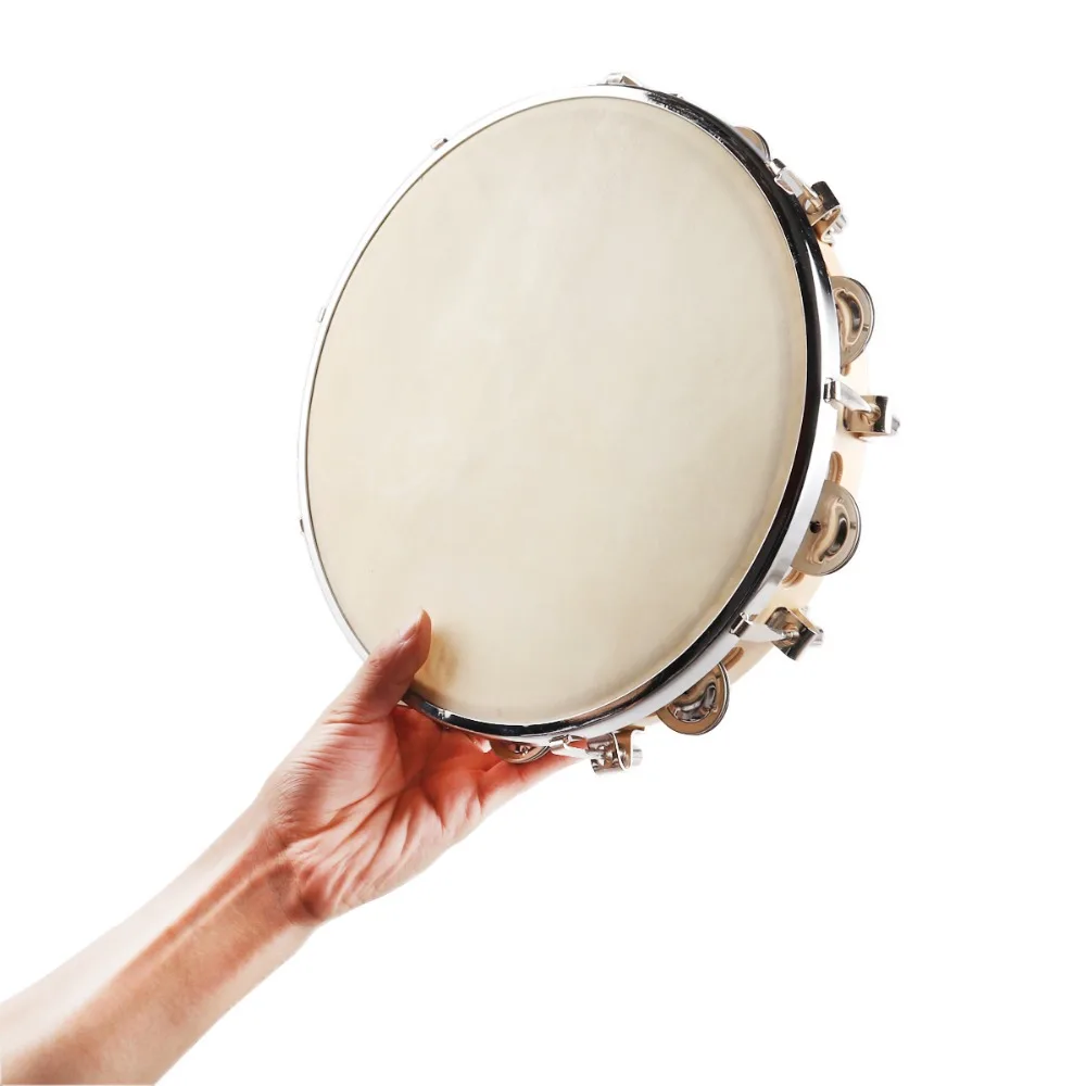 10" Tambourine Capoeira Leather Drum Leather Pandeiro Hand Drum