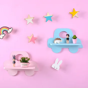 

Nordic Style Cute Candy Color Shelf Wall Hanging Cloud Hook Storage Rack Nordic Bedroom Book Shelf Home Kids Room DIY Decor Gift