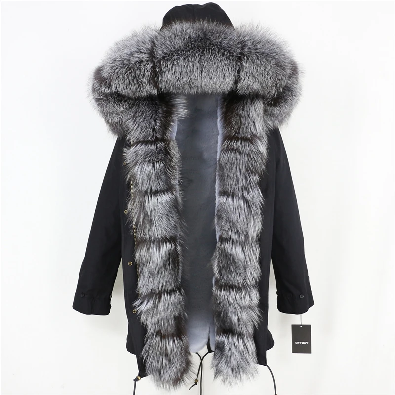 OFTBUY брендовая зимняя куртка женская длинная парка пальто из натурального меха воротник из натурального Лисьего меха Роскошные парки верхняя одежда Толстая теплая уличная одежда