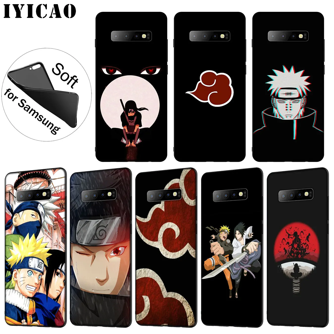 IYICAO наруто vs sasuke Мягкий силиконовый чехол для телефона Samsung Galaxy S20 Ultra S10 Lite S9 S8 Plus S6