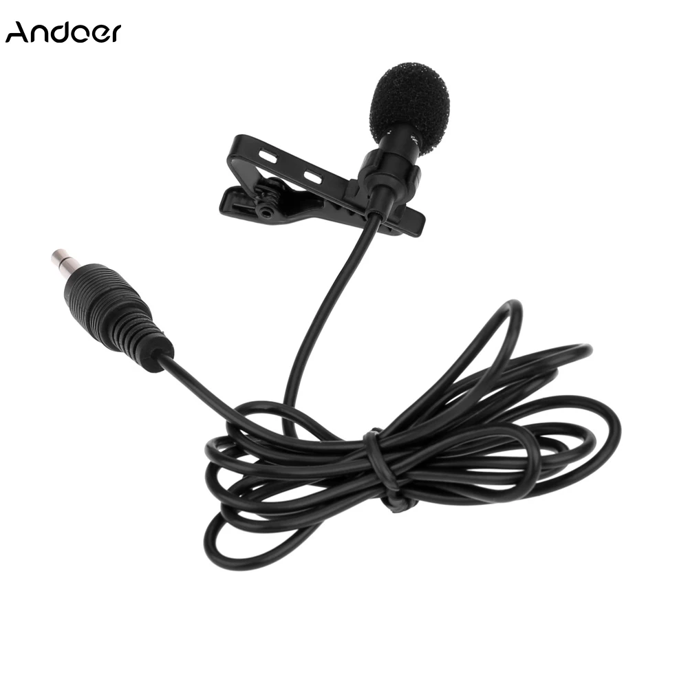 Portable Mini Lapel Lavalier Tie Clip Metal Mono Microphone Mic 3.5mm with Collar Clip Mic Microphone for Loud Speaker