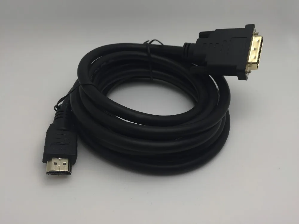 Высокое качество 1,5/3/5/10 м HDMI/DVI DVI-D DVI 24+ 1 pin адаптер позолоченный кабель «Папа-папа» для 1080P HD HDTV HD PC PS3 xbox DVD