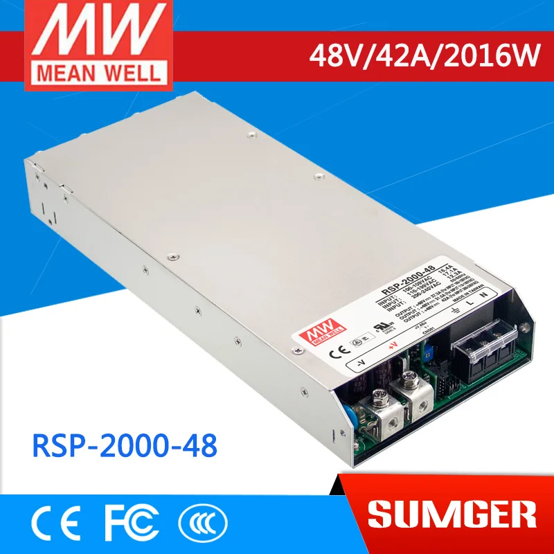 Worthy [Sumger] MEAN WELL original RSP-2000-48 48V 42A meanwell RSP-2000 48V 2016W Single Output Power Supply