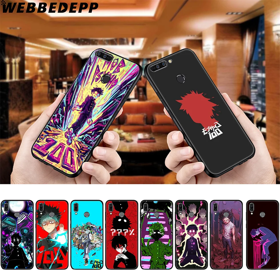 WEBBEDEPP Mob Psycho 100 Soft Case for Huawei P8 P9 P10 P20 P30 Lite Pro P Smart Z Plus 2019 Y6 Prime 2018 2017 Mini |