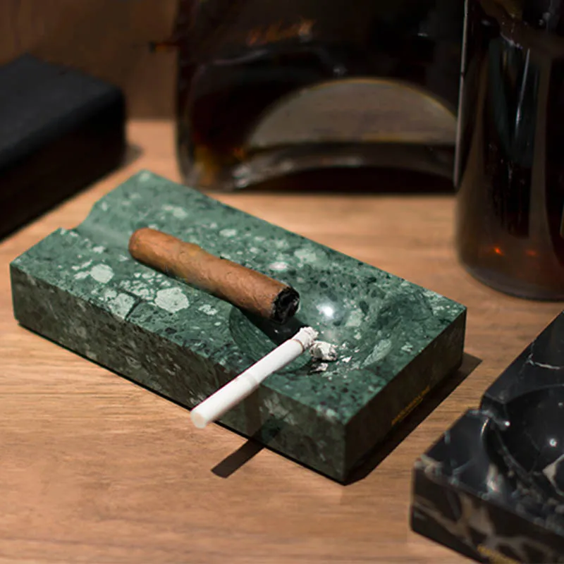 cigar ashtray Бетон двойной слот пепельница силикагель Форма для цемента сигары пепельница плесень - Цвет: cigar ashtray