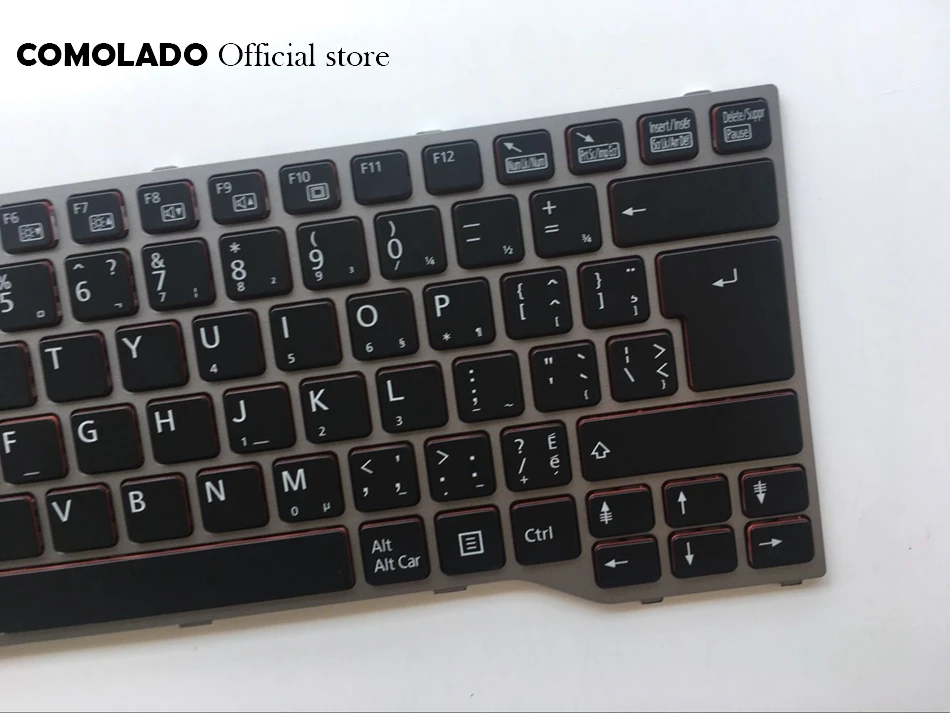 Canadian English Laptop keyboard For FUJITSU For LIFEBOOK T725 T726 black with Gray frame keyboard (2)