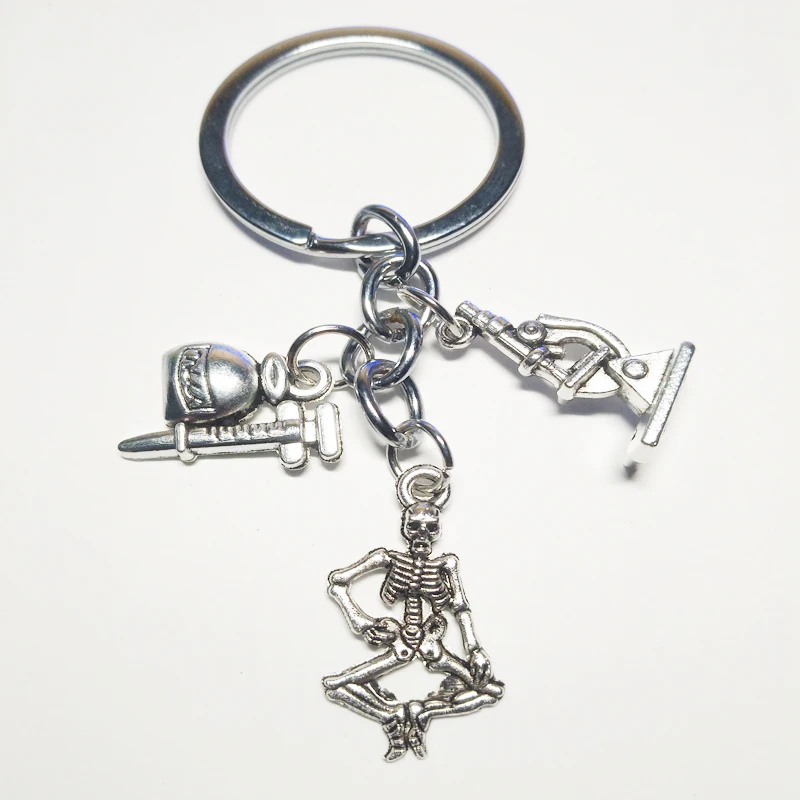 

XKXLHJ 1pc Science Keyring Medical Student Key Chain Nurse Keychain Graduation Jewelry Biology Gift For Teacher