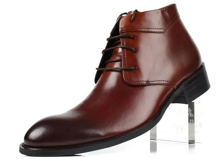 Fashion personality handmake ankle boots men pointed toe dress boots